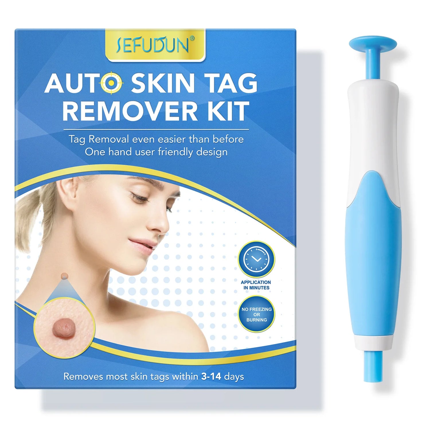 2 in 1 Auto Skin Tag Remover Kit Micro Skin Tag Removal Device Adult Mole Stain Wart Remover Face Care Beauty Tools Dropshipping